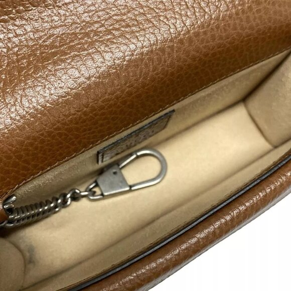 GUCCI Dionysus GG Super Mini Bag Navy Beige Dark Brown Denim Leather 1208-101424 - Picture 12 of 14
